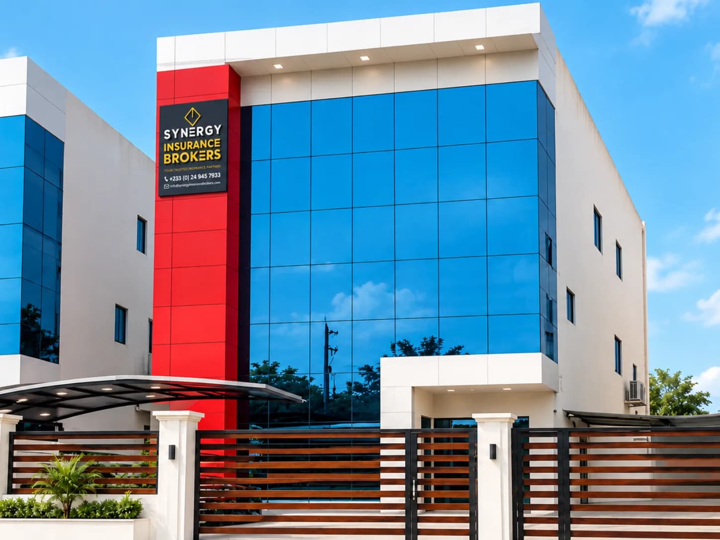 The Synergy Insurance Brokers office building in East Legon, Accra