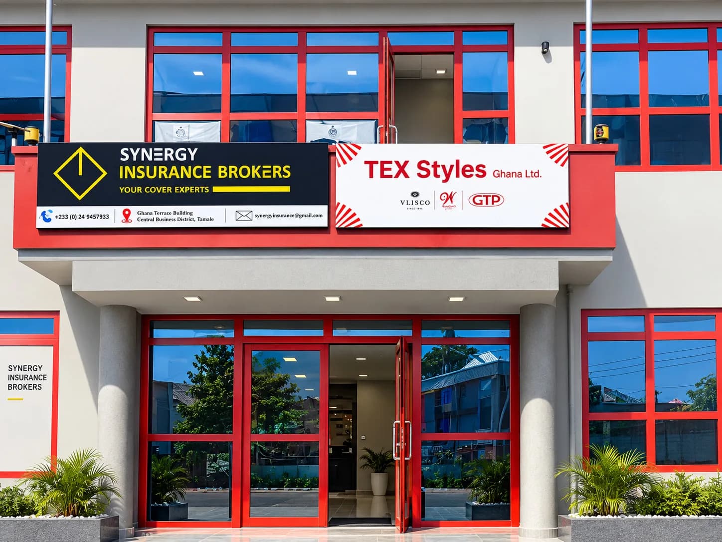 The Synergy Insurance Brokers office at Gunna Terrace Building, Tamale